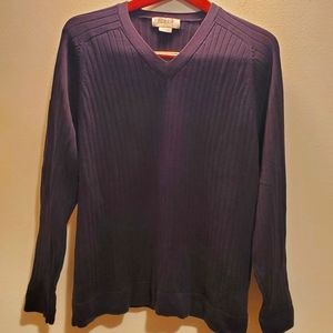 J.Crew Cotton Ribbed Navy Blue Sweater size M